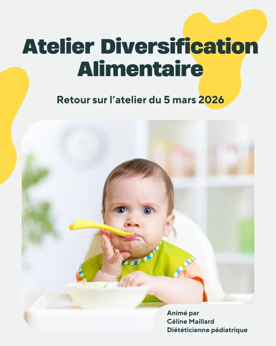 Retour sur l’atelier diversification alimentaire du 5 mars 2026
