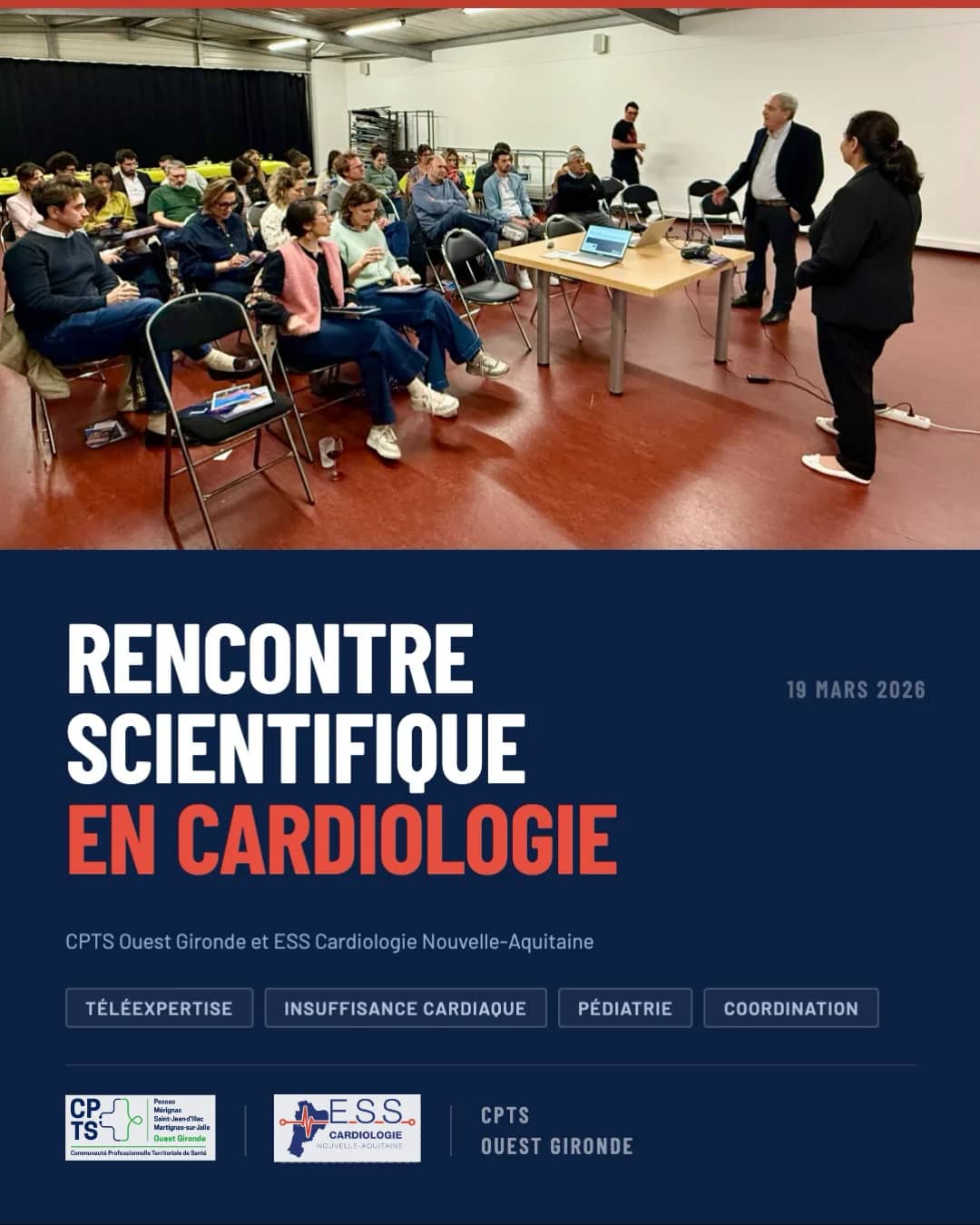 Soirée scientifique cardiologie avec l'ESS Nouvelle-Aquitaine — 19 mars 2026