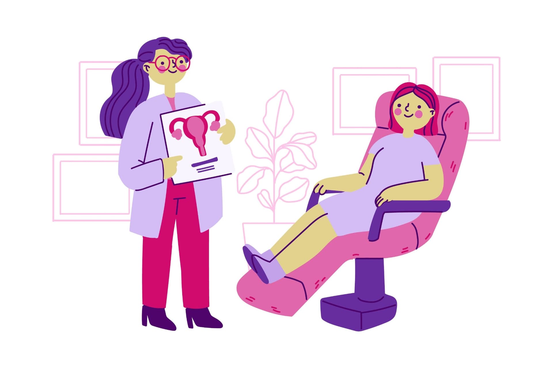 Illustration d'une consultation médicale pour le diagnostic de l'endométriose