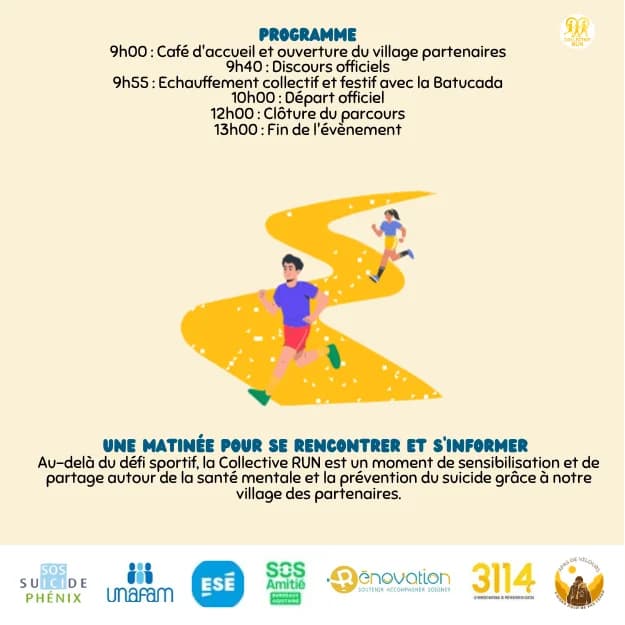 Programme de la matinée, de l'accueil à 9h00 à la fin de l'évènement à 13h00