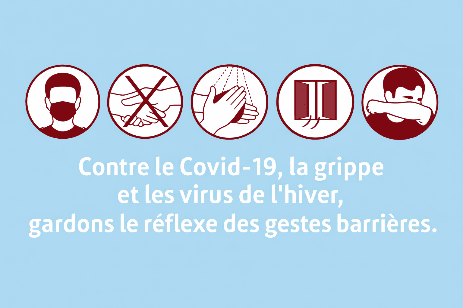 Gestes barrières contre la grippe et le Covid-19